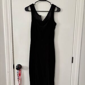 Black zip up dress